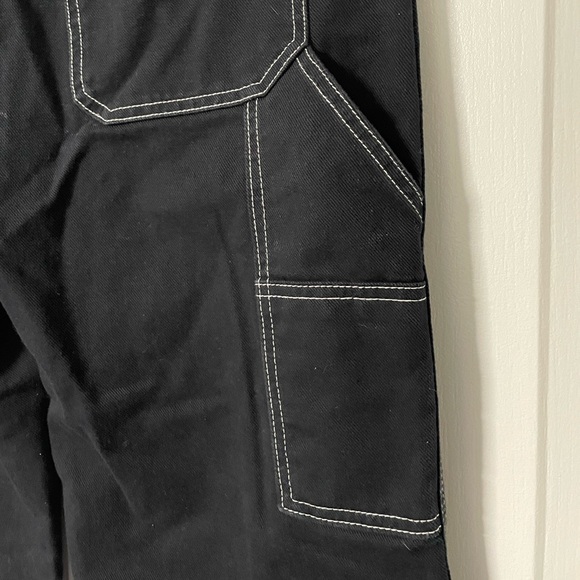 Aritzia Tna Black Cargo Painter Pants White Trim Size 4 - Picture 5 of 5